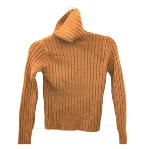 Gold Turtleneck Sweater